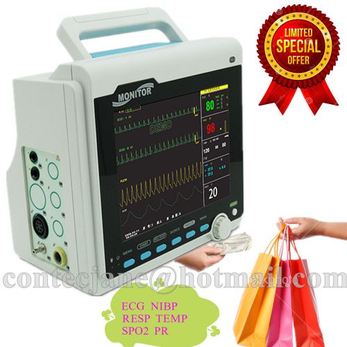 8.4? color tft icu/ccu patient monitor (ecg, nibp, spo2, resp, temp,pr) cms6000b for sale