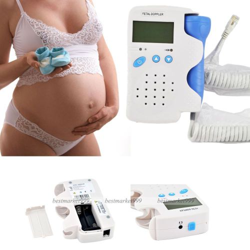 HOT! NEW Software Fetal Doppler Heart Monitor 3MHz Backlight Monitor gel