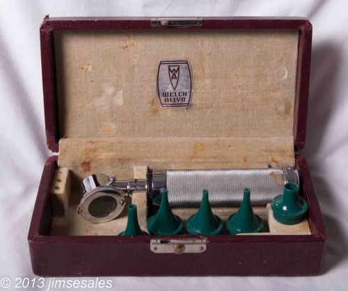 Vintage Welch Allyn #705 Otoscope w. Multiple Attachments - In Original Box