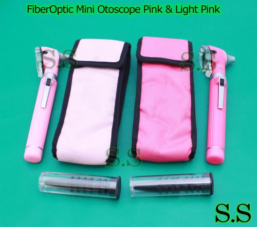 Pro Physician 2.5V Halogen Light FiberOptic Otoscope Diagnost Pink &amp; Light Pink