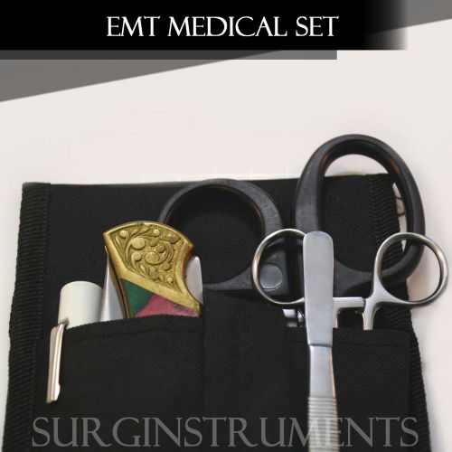 Emt - medical square padded leather holster set for sale