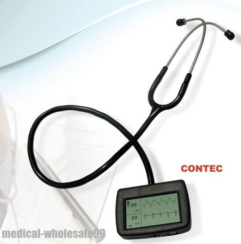 Brand New Multi-Function Electronic Stethoscope+ ECG + SPO2 Probe Contec CE FDA
