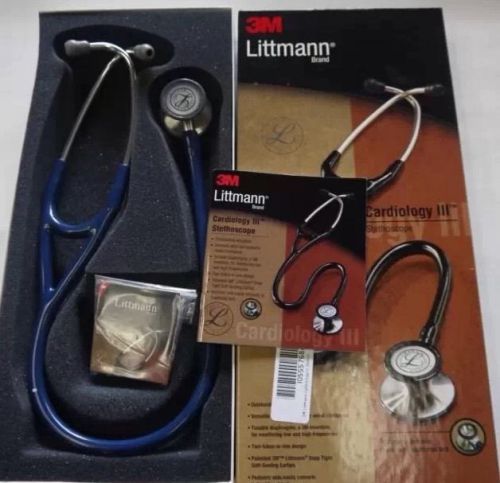 Littmann litman littman cardiology iii 3 stethoscope 3130 27 in 68 cm navy blue for sale