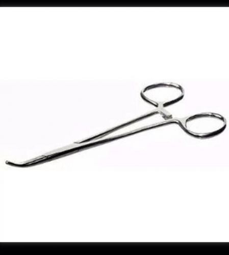 2 New 5&#034; Curved Hemostat Forceps Locking Clamps - Stainless Steel
