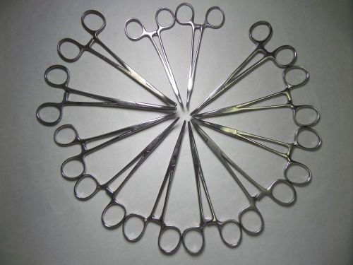 Lot of 12 Surgical Forcep Clamp Curved Amico &amp; Columbia Brand