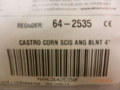 Sklar Castro Corn Scissors, Angled, Blunt, 4&#034;