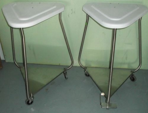 2 Surgery OR Dirty Linen Laundry or Trash bin Stainless Steel with lid