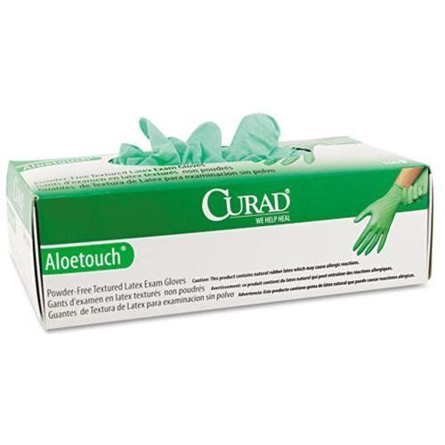 Curad Aloetouch Examination Gloves - Large Size - Textured, (cur8156)