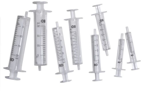 MULTIPLE: 2ml 5ml 10ml 20ml BD Sterile Syringes FAST FREE UK P&amp;P INK BLUE CHEAP