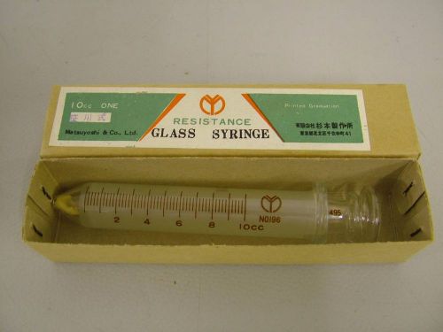 Matsuyoshi 10cc Resistance Glass Syringe In Box