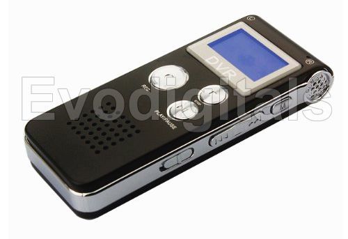 NEW 8GB RECHARGEABLE BLACK DICTAPHONE DIGITAL VOICE RECORDER PHONE RECORD UK
