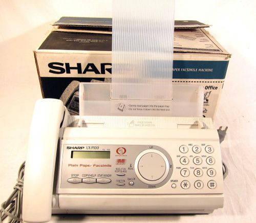 Sharp UX-P100 Plain Paper Fax Machine In Box NICE