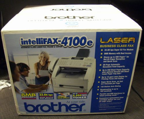 NEW Brother IntelliFax-4100e High Speed Business-Class Laser Fax Machine