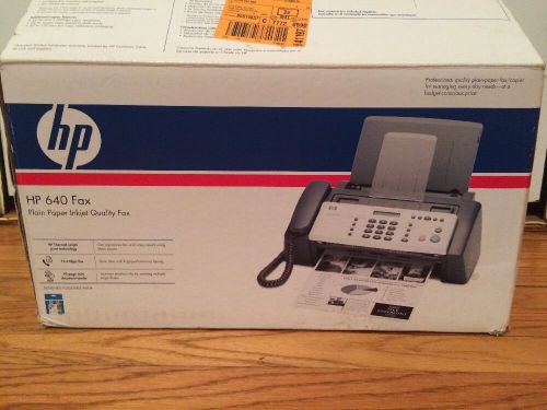 HP 640 Plain Paper Inkjet Quality Fax Machine