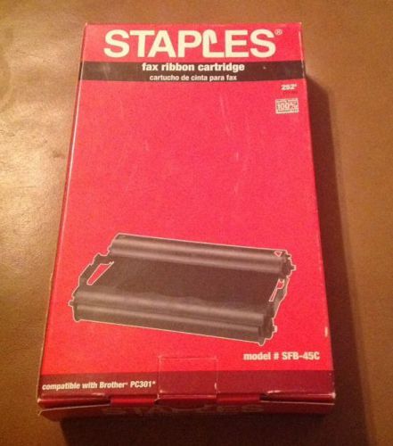 Staples Fax Ribbon Cartridge Brother PC301 SFB-45C