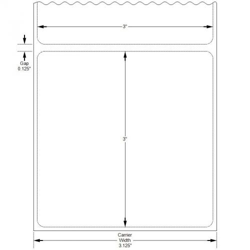 3&#034; X 3&#034; Inkjet White Semi Gloss Paper Labels to fit Primera® LX900 Printer