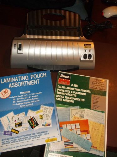 Scotch Thermal Laminator 2 Roller System TL901 with 2 boxes sheets Minty