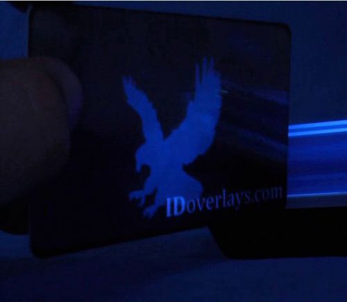 Shield and Key ID Card Hologram Overlay with UV Eagle