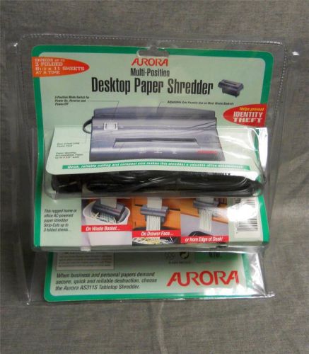 Aurora multi-position desktop paper shredder up to 3 folded 8 1/2 x 11 sheets for sale