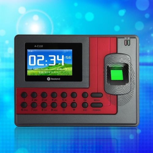 NEW Biometric Fingerprint Attendance Time Clock With ID Card Reader +USB AC110