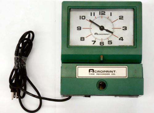 Acroprint Model Time Clock Recorder 150 150QR4 Not Working Parts Only Free Ship