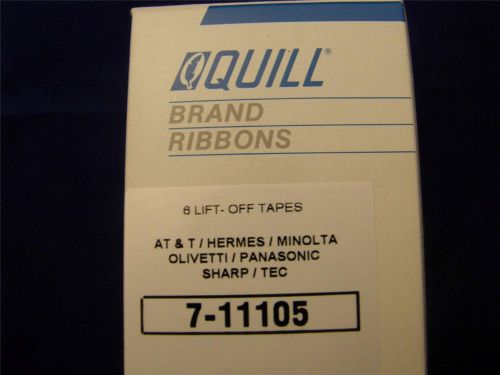 Quill Brand - Corrective Typewriter Tape - Pack of Six - New In Box