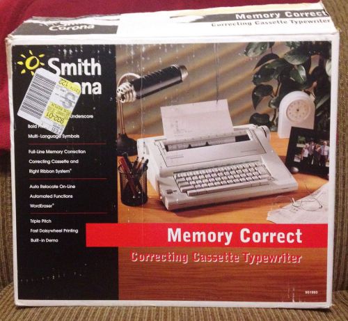 Smith Corona Portable Electric Memory Correcting Typewriter 600 &amp; Box w Manual