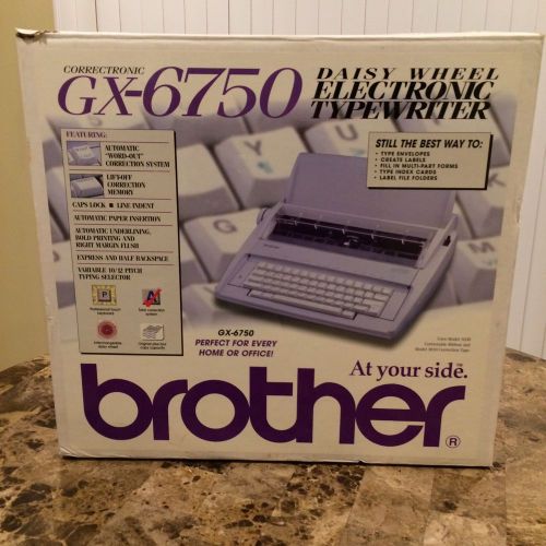 New in Box Brother GX-6750 Daisy Wheel Electronic Typewriter - FREE SHIPPING!