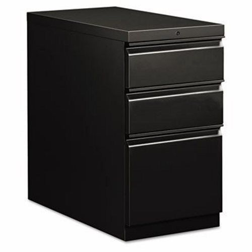 Hon Mobile Box/Box/File Pedestal, Full Radius Pull, 28-7/8d, Black (HON18730RP)
