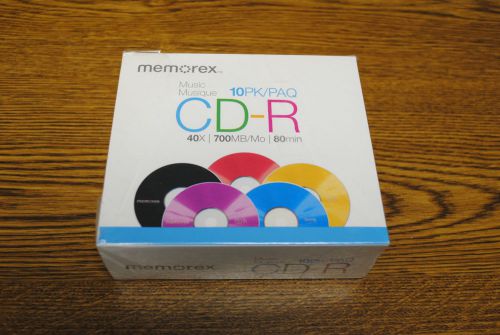 10-pack memorex music cd-r, brand new