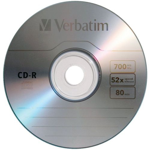 VERBATIM 97955 700MB 80-Minute CD-Rs, 10 pk