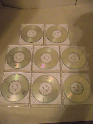 8 sony cd-r 200mb mini discs with cases - nice for sale