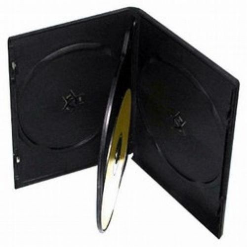 100 STANDARD Black Quad 4 Disc DVD Cases