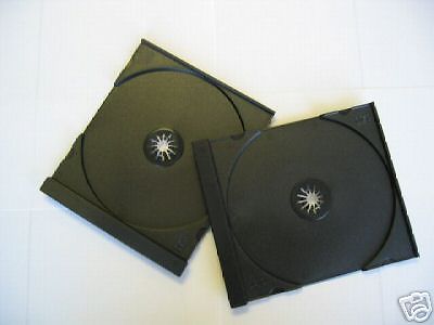 1000 SINGLE CD JEWEL CASE TRAYS - BLACK - QJ01PK