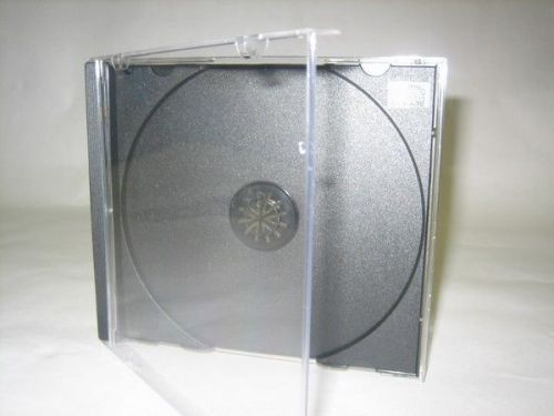 1200 NEW CD SINGLE JEWEL CASES W/BLACK TRAY,BL110PK