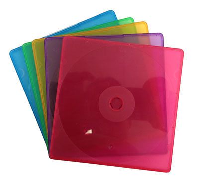 SLIM Assorted Color Single VCD PP Poly Cases 5MM