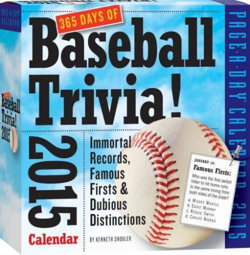 365 Days of Baseball Trivia 2015 Calendar page a day Free Shipping New