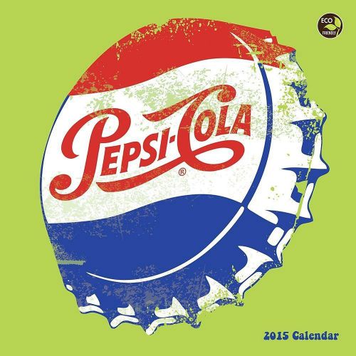 2015 PEPSI COLA Mini Desk Calendar NEW 7x7 Vintage Drink Signs Coke