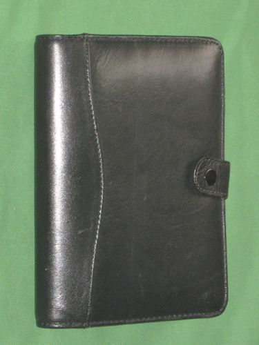 PORTABLE 0.75&#034; GENUINE LEATHER Day Timer Planner BINDER Franklin Covey Compact z