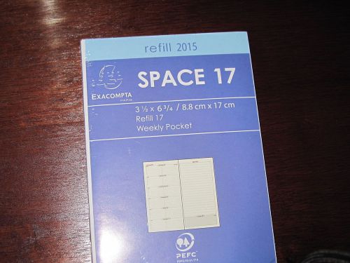 Exacompta Space 17 2015 planner refill with plain edge, still plastic sealed