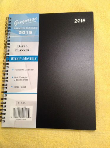 2015 Premium Planner Calendar Gregorian Weekly/Monthly Planner 10 1/2 x 8 1/4