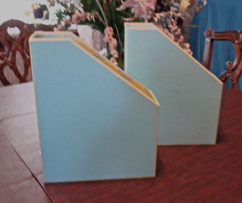 Desk Office Organizers Stationary File Blue SET OF 2