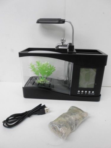 USB Desktop Aquarium - Mini Fish Tank with Running Water