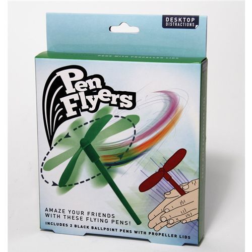 Pen Flyers 2 Pack Game Fun Office Work Gift Desk Toy Propellers