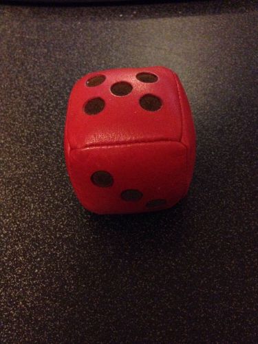 Coach, Red Leather Dice Paper Weight