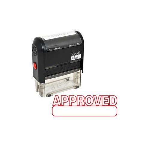 APPROVED Self Inking Rubber Stamp - Red Ink (42A1539WEB-R) New