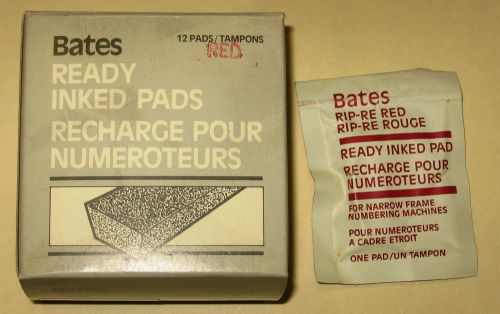 BATES NUMBERING MACHINE PAD, RED, FOR STANDARD NARROW FRAME