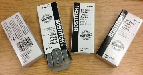 Lot of 4 boxes of Stanely Bostitch P3 Staples 1/4&#034; (6mm) for Compatible Staplers