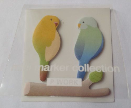 1 pad MINI PARROT &amp; TREE STICK Shape Sticky Marker /Note pad for DIY Book Mark