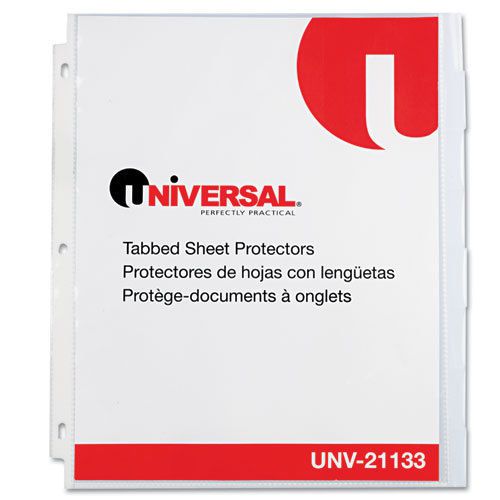 Heavy weight sheet protector with index tabs, nonglare, clear, 8-tab, 8/pk for sale